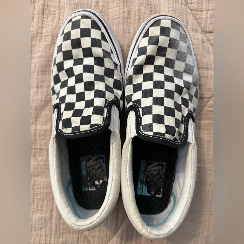 Vans Black and White Checkered Womens 8.5 - Picture 1 of 3